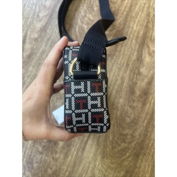 tommy hilfiger Leather Crossbody women navy blue Hazel Mono Jacquard - Picture 6 of 8